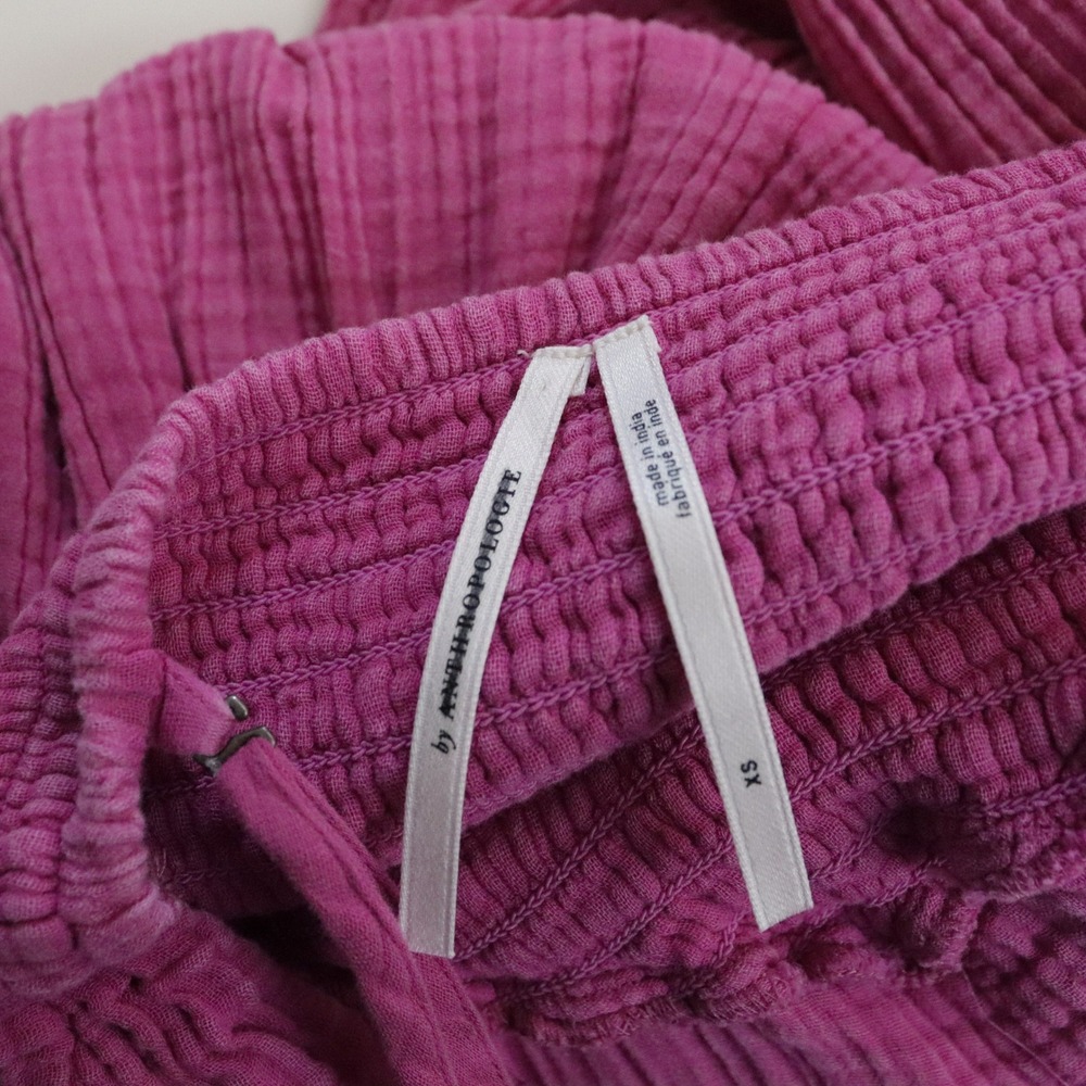 Anthropologie The Bethany Jumpsuit XS Pink Cotton Gauze‎ Wide Leg - Picture 7 of 9
